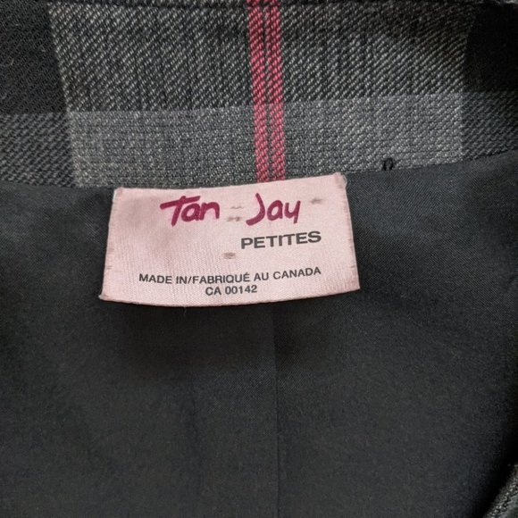 Vintage oversized button down window pane plaid blazer meanswear - Picture 6 of 9